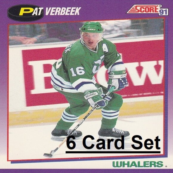 Pat Verbeek Hartford Whalers NHL Hockey Card Collection - 6 Card Set - Picture 1 of 7